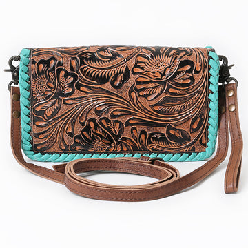 American Darling Organiser Beautifully Hand Tooled Genuine Leather women bag